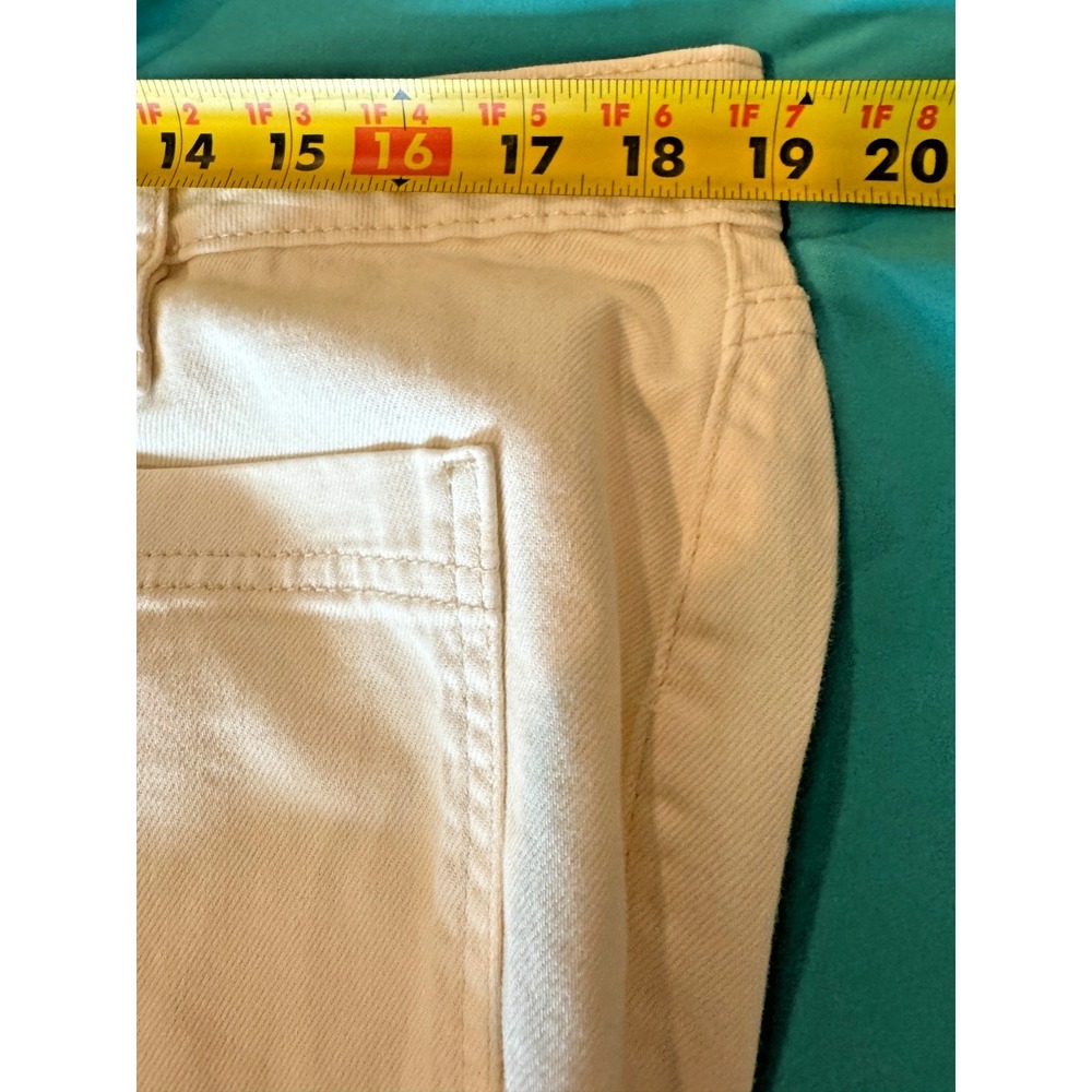 On 34th Cream Wide Leg Baggy Denim Jeans Women's 16/33 Stretch Boho Summer - Picture 6 of 9
